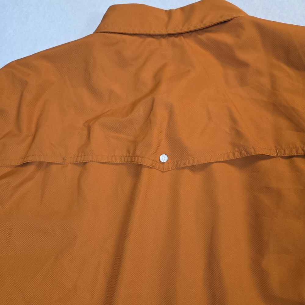 Texas Standard Tejas Guayabera Shirt Mens XL Burnt Orange UT Color Austin Vented - Picture 14 of 14